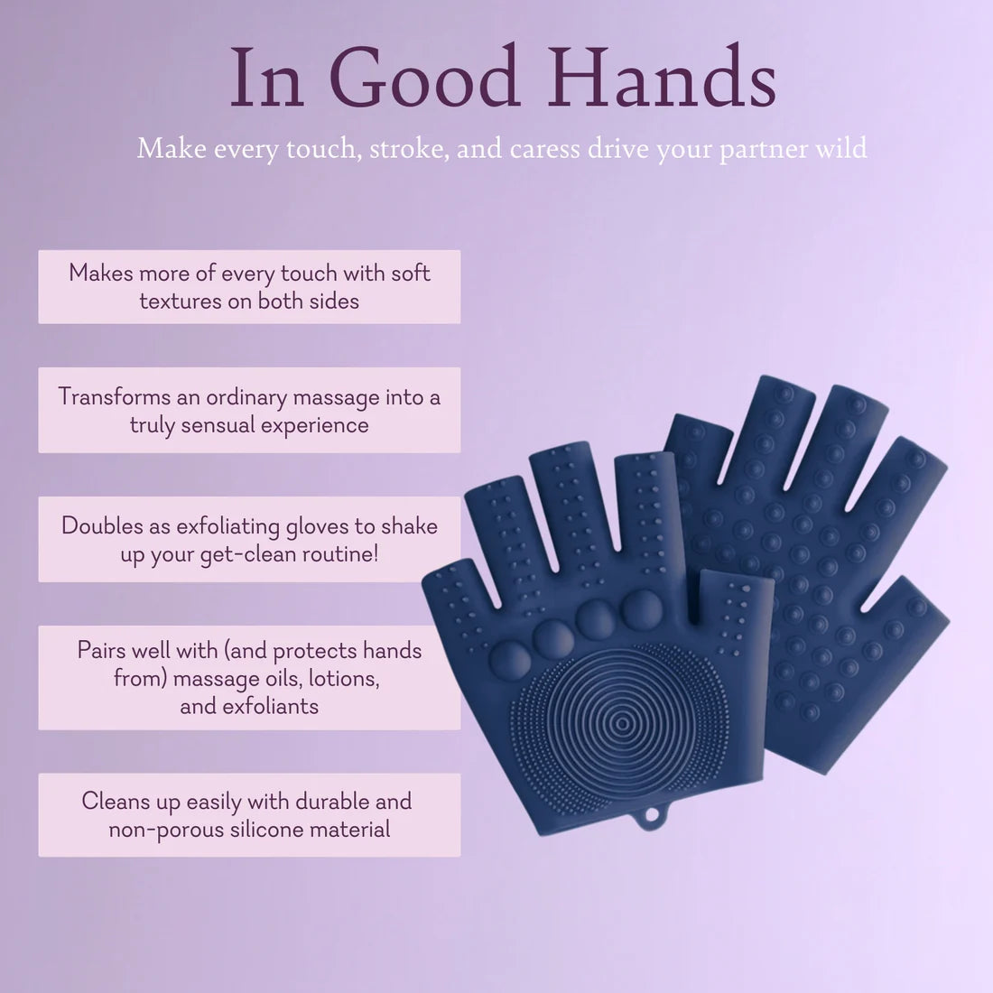 In Good Hands Textured Massage Gloves