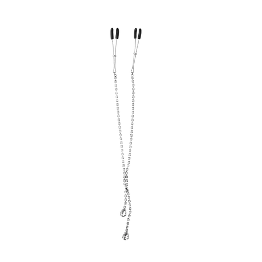 Onyx Nipple Clamps Rhinestone Arousal Clamps